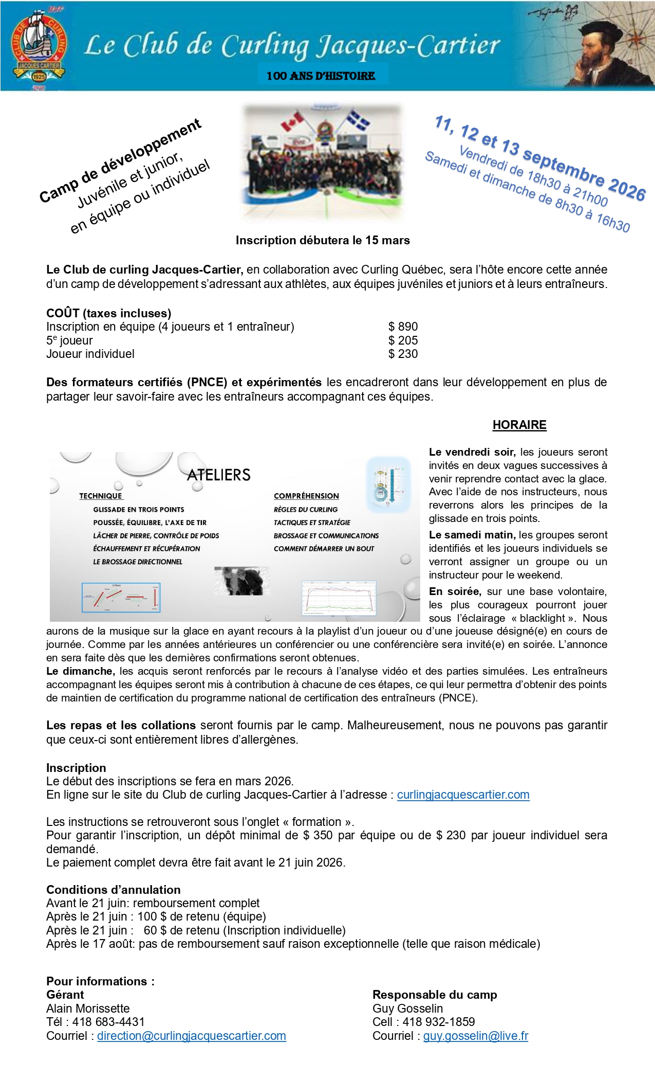 Affiche ve fin camp développement junior 2026